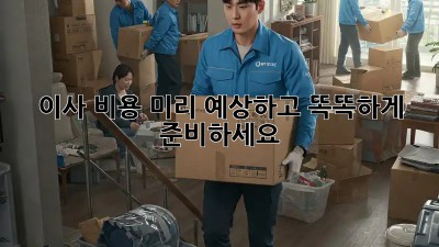 이사 비용, 미리 예상하고 똑똑하게 준비하세요!